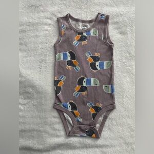 Carter's Purple Tucan tank onesie